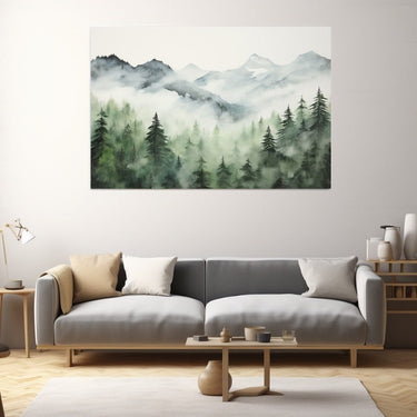 Mountain Painting Watercolor